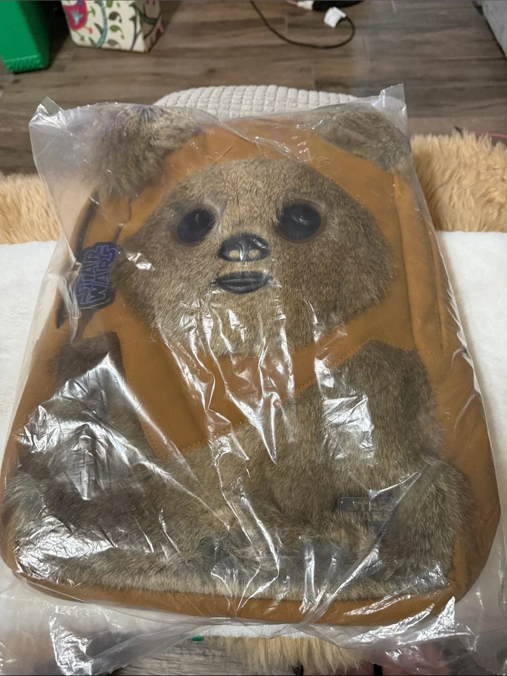 Loungefly Star Wars Ewok Brown Full Size Backpack and Wristlet NWT
